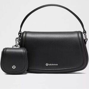 NWT lululemon athletica Black Cactus Leather Shoulder Bag Set 🔥🔥💰💰